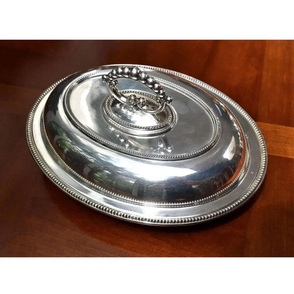 Antique William Hutton Sheffield Silverplate Covered Serving Dish Victorian